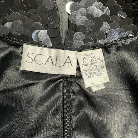 SCALA 100% Silk Sequin Camisole Top -Size M - Picture 2 of 5